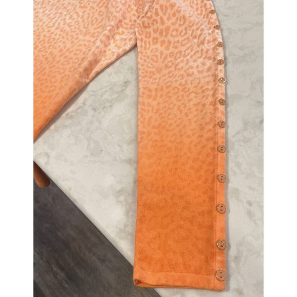 J. MCLAUGHLIN Women's Ombre Orange Leopard Sweater Size M Cotton Modal Blend - Picture 11 of 11